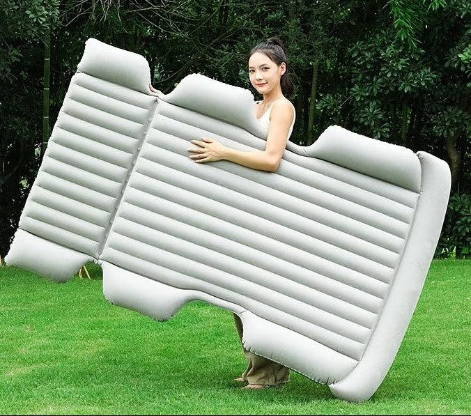 Inflatable Car Mattress with Integrated Side Bolsters