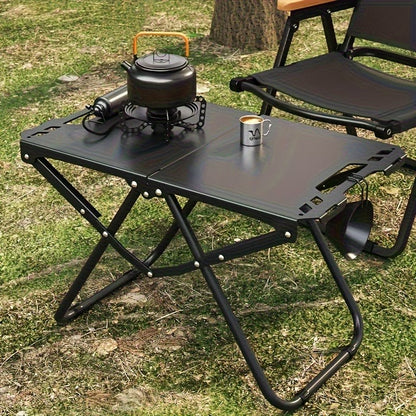 Dual-Panel Foldable Outdoor Table