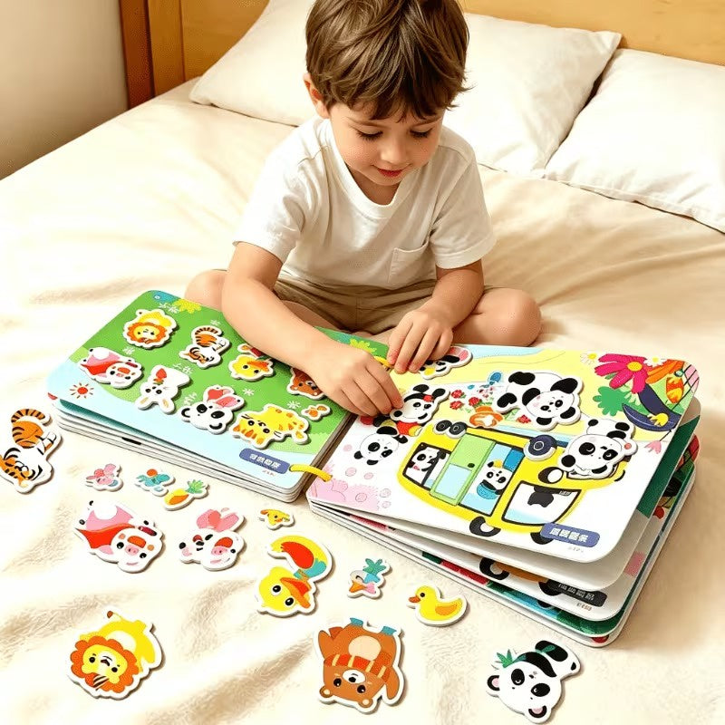 Interactive Matching Book with Cutout Pieces