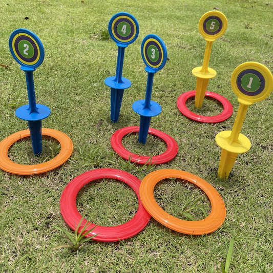 Ring Toss Game Set with Numbered Targets