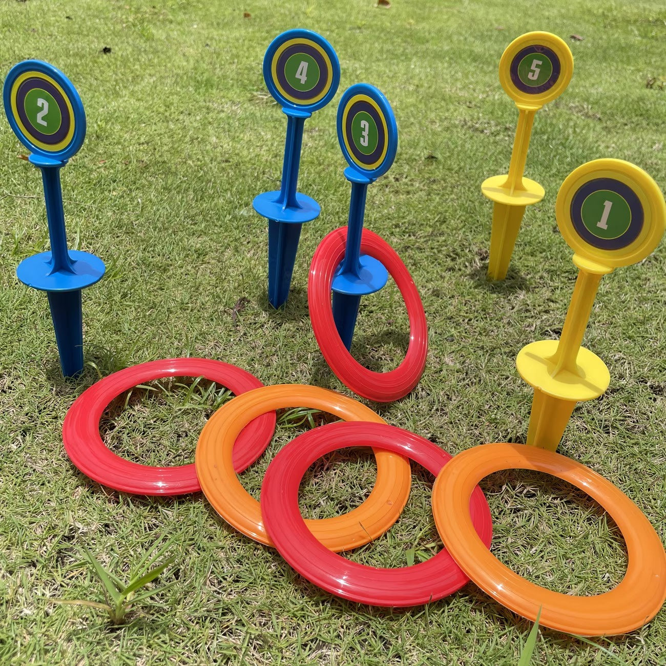 Ring Toss Game Set with Numbered Targets