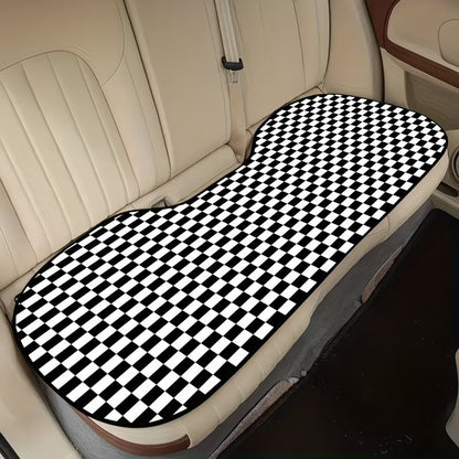 Vehicle Seat Cover Set with Checkered Pattern