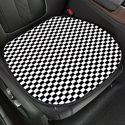 Vehicle Seat Cover Set with Checkered Pattern
