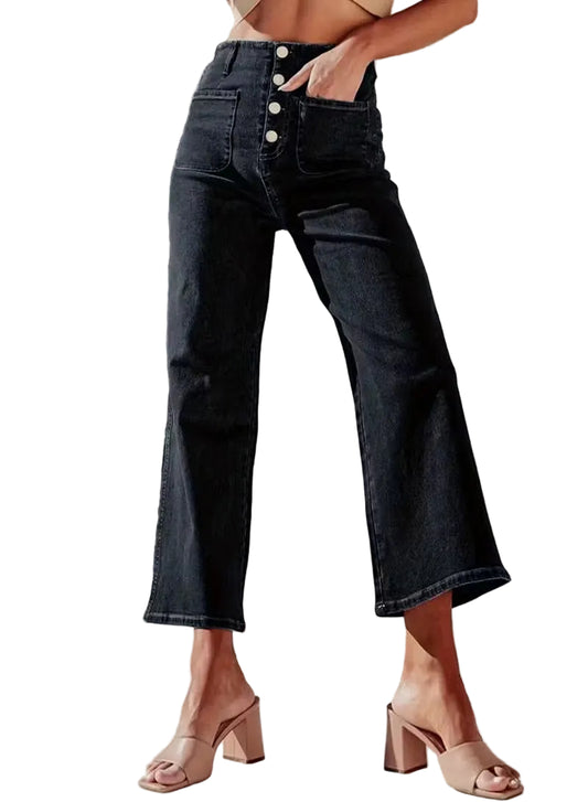 Women's Cropped Wide-Leg Pants